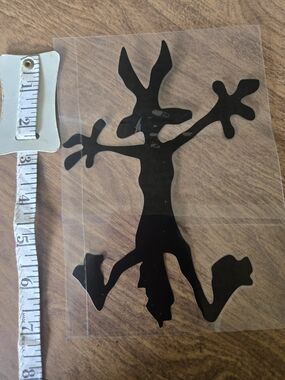 Wyl E. COYOTE Road Runner Black Vinyl Decal Sticker